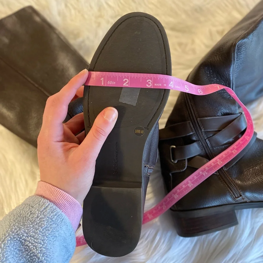 BCBG Generation brown leather riding boots size 10 m
